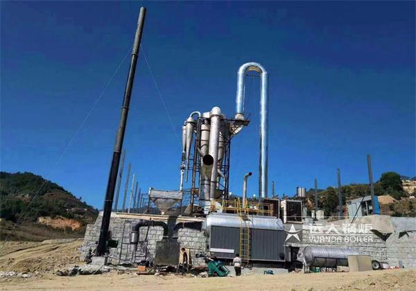 云南4吨生物质蒸汽锅炉项目安装现场
