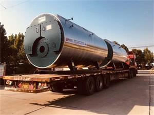 2台6吨超低氮燃气蒸汽锅炉发往安徽赣州