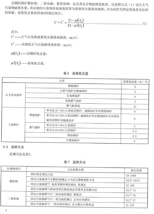 锅炉大气污染物排放标准